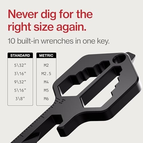 18-in-1 Multifunction Key Shaped Multi-Tool Pocket Keychain, EDC Gear, 3 Pack