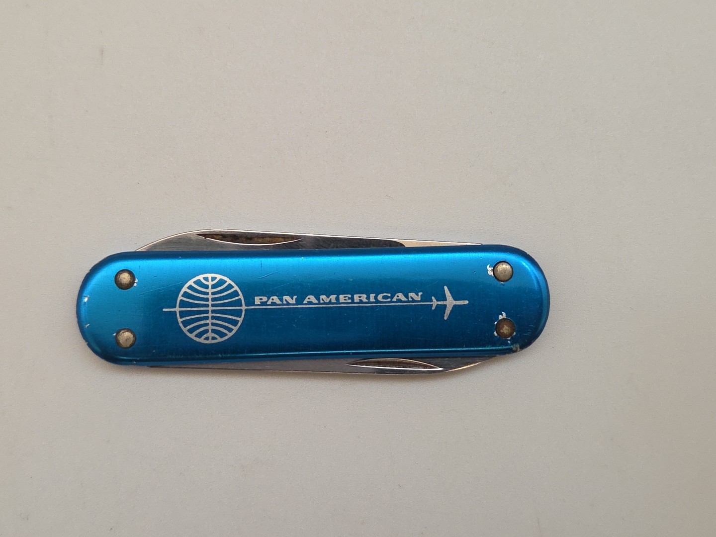 Pan American Airline Victorinox Blue Pocket Pal Folding Knife 2 SS Blades