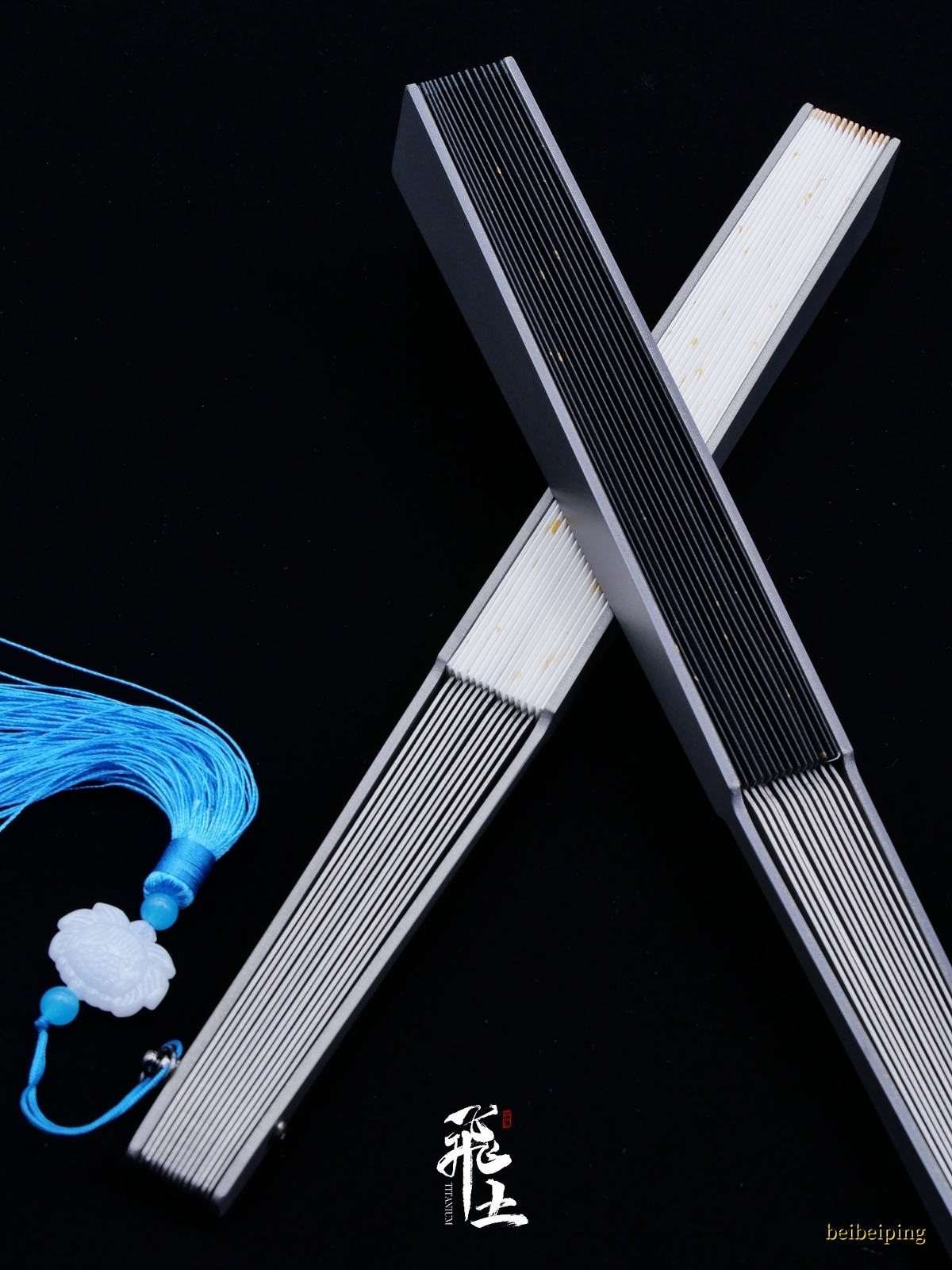 10” Titanium Alloy Folding Fan Martial Arts Portable Kung Fu Folding Fan01