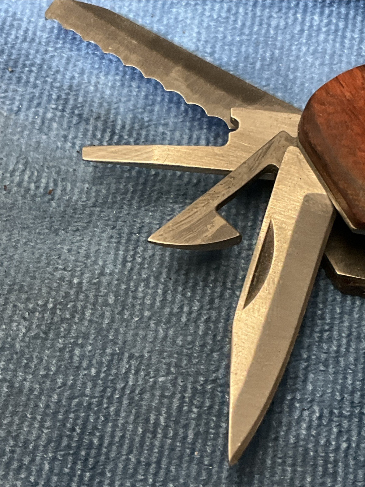 Sheffield 2CR Wood Grain Handle 12 in 1 Multi Tool Knife