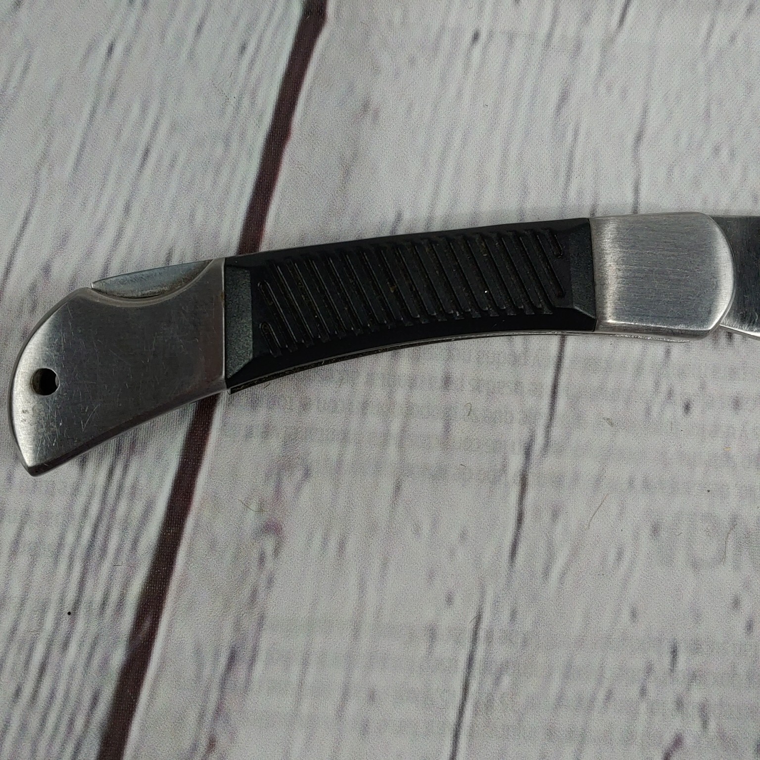Winchester Pocket Knife Lockback Plain Edge Rubber stainless steel 7 3/8 inch