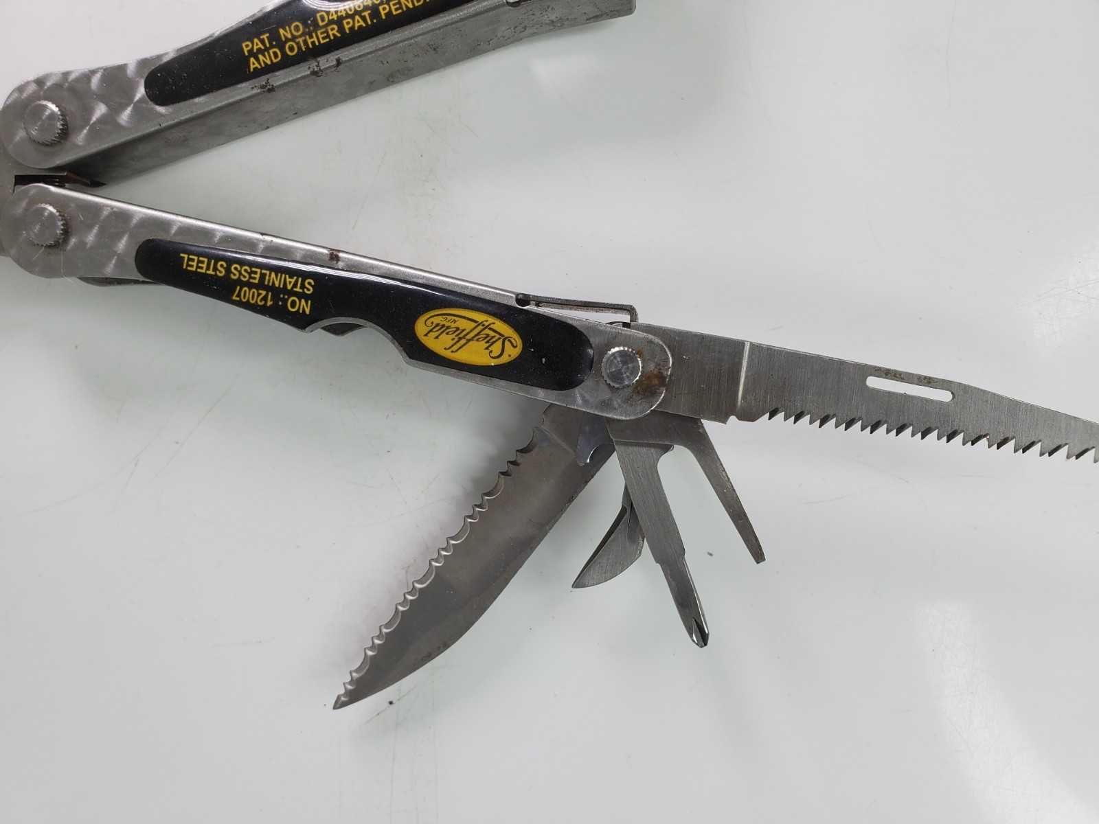 Sheffield Mfg Stainless Steel No. 12000 Folding Multi-tool W Belt Loop Case