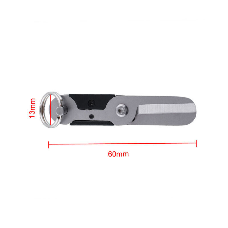 1x Gear Mini Scissor Spring Load Detachable Pocket Keychain Multi Tool Survival