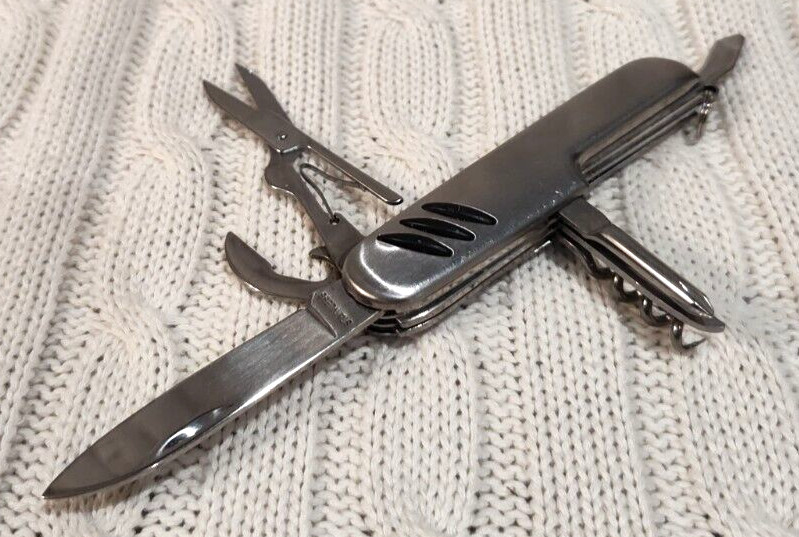 Stainless Steel 7-In-1 Multi Tool Folding Pocket Knife Camping Outdoor