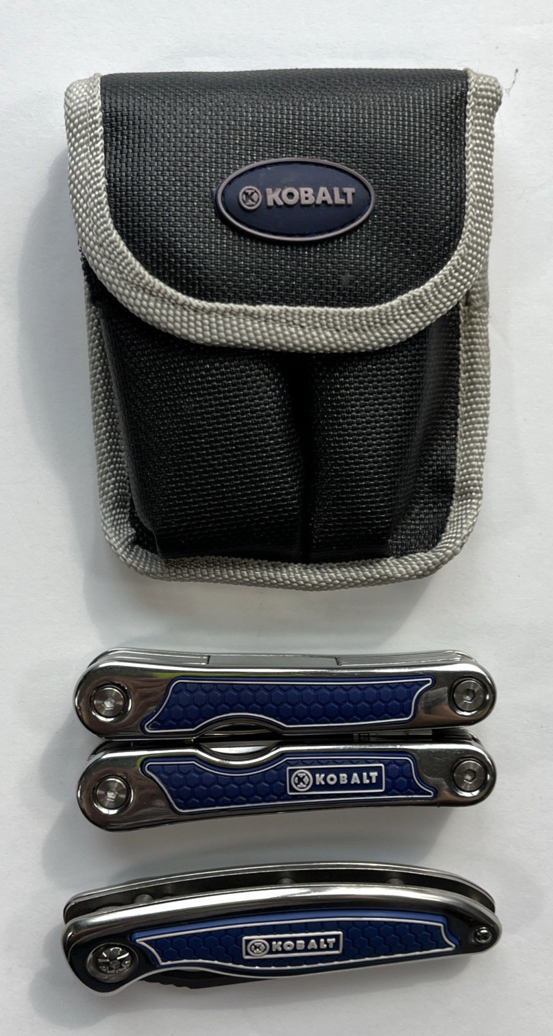 Kobalt Set Stainless Steel Folding Blade Pocket Knife + Multi-Pocket Tool w/Case