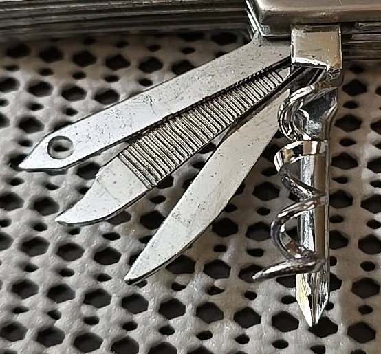 Vintage Stainless Steel 11 Tool Survival Pocket Knife