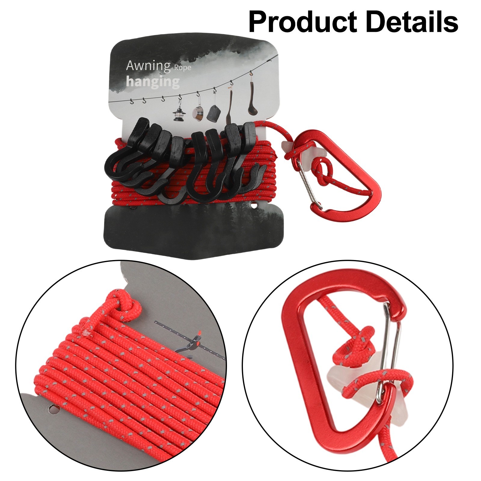 Adjustable Clothesline Clothes Drying 8 Hook System Lightweight Design
