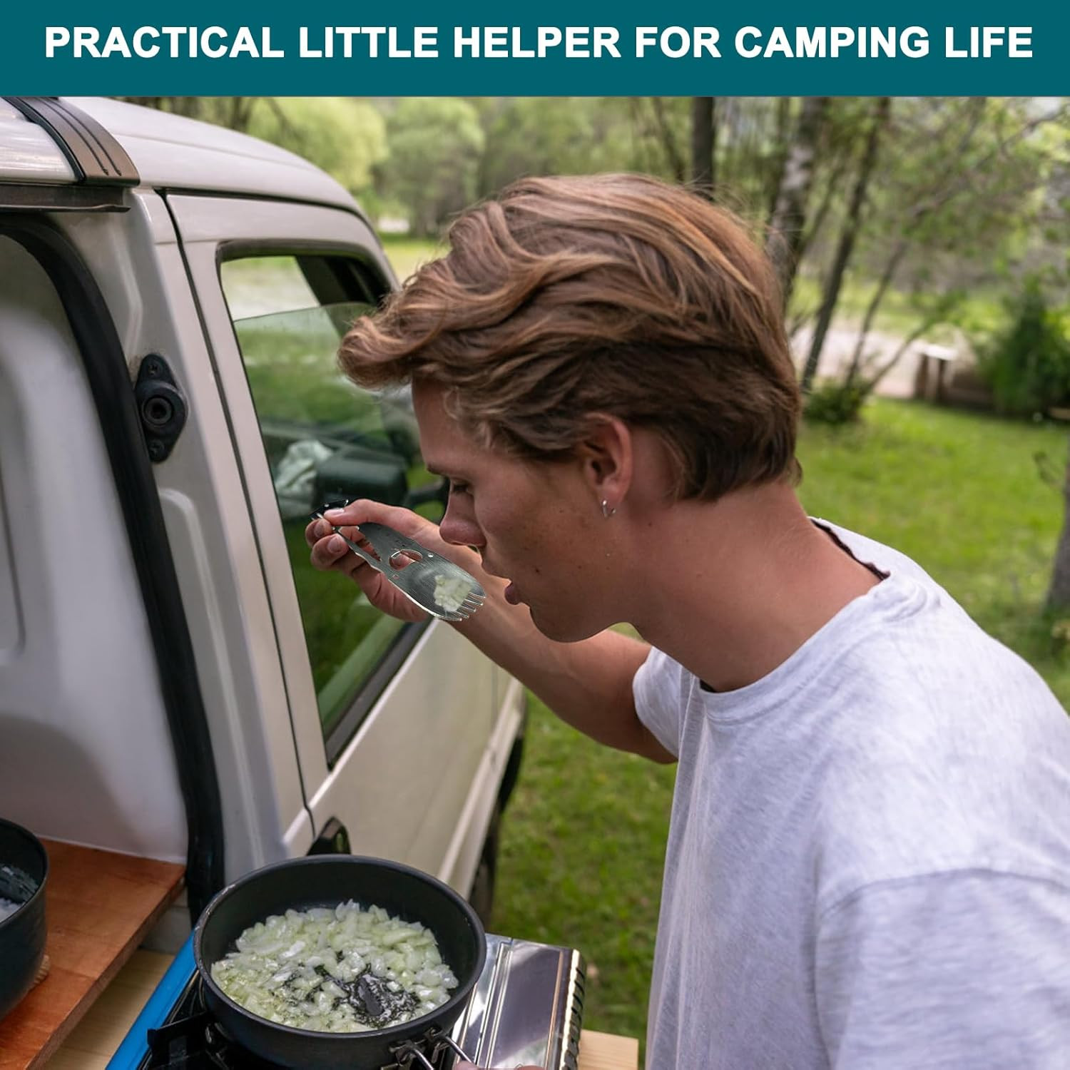 Unique Multitools Gadgets Gifts Idea – Fun Gifts Spork-Shaped 11 in 1 Small EDC