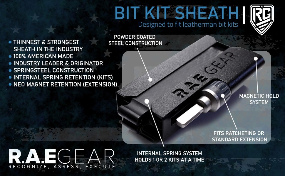 BIT-KIT multitool sheath – designed by RAE GEAR USA – compatible with Leatherman