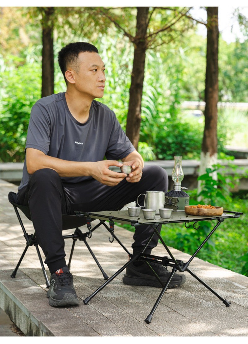Outdoor 304 stainless steel tea set, portable tea brewing set for travel