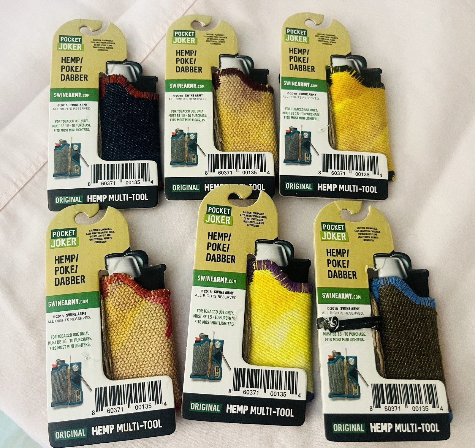 NEW 6PC Home Swine Army: Original Organic Hemp Multi Tool Poke/Dabber