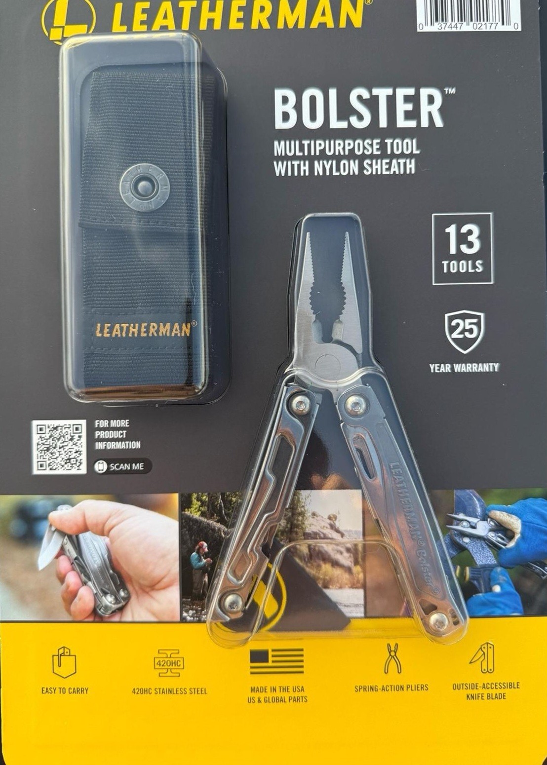 Leatherman Sidekick silver W/14 Told And Heavy Duty Nylon Sheath NIB