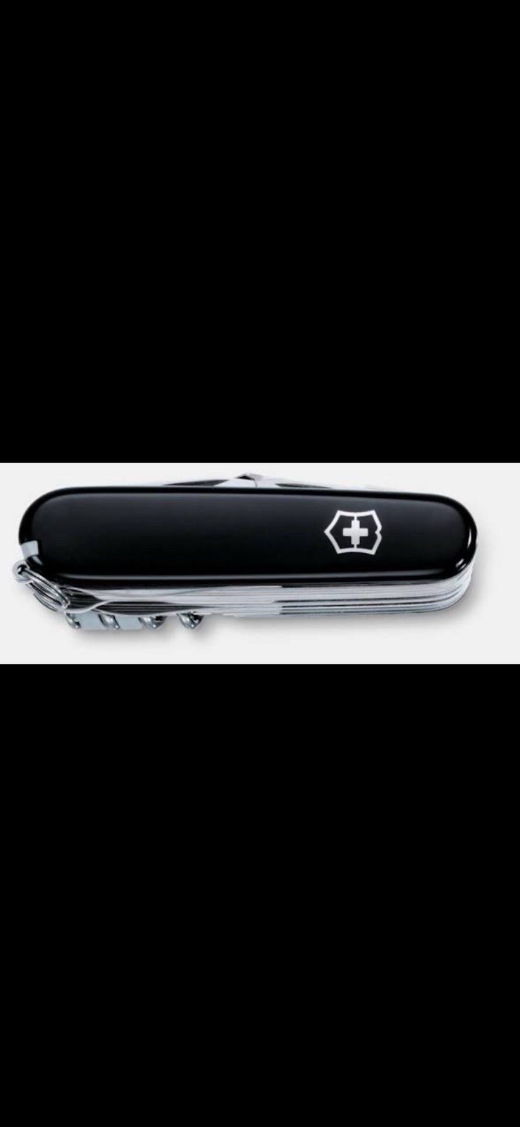 Victorinox SwissChamp Swiss Army Knife Multi-Tool Black Plain Edge Key Ring