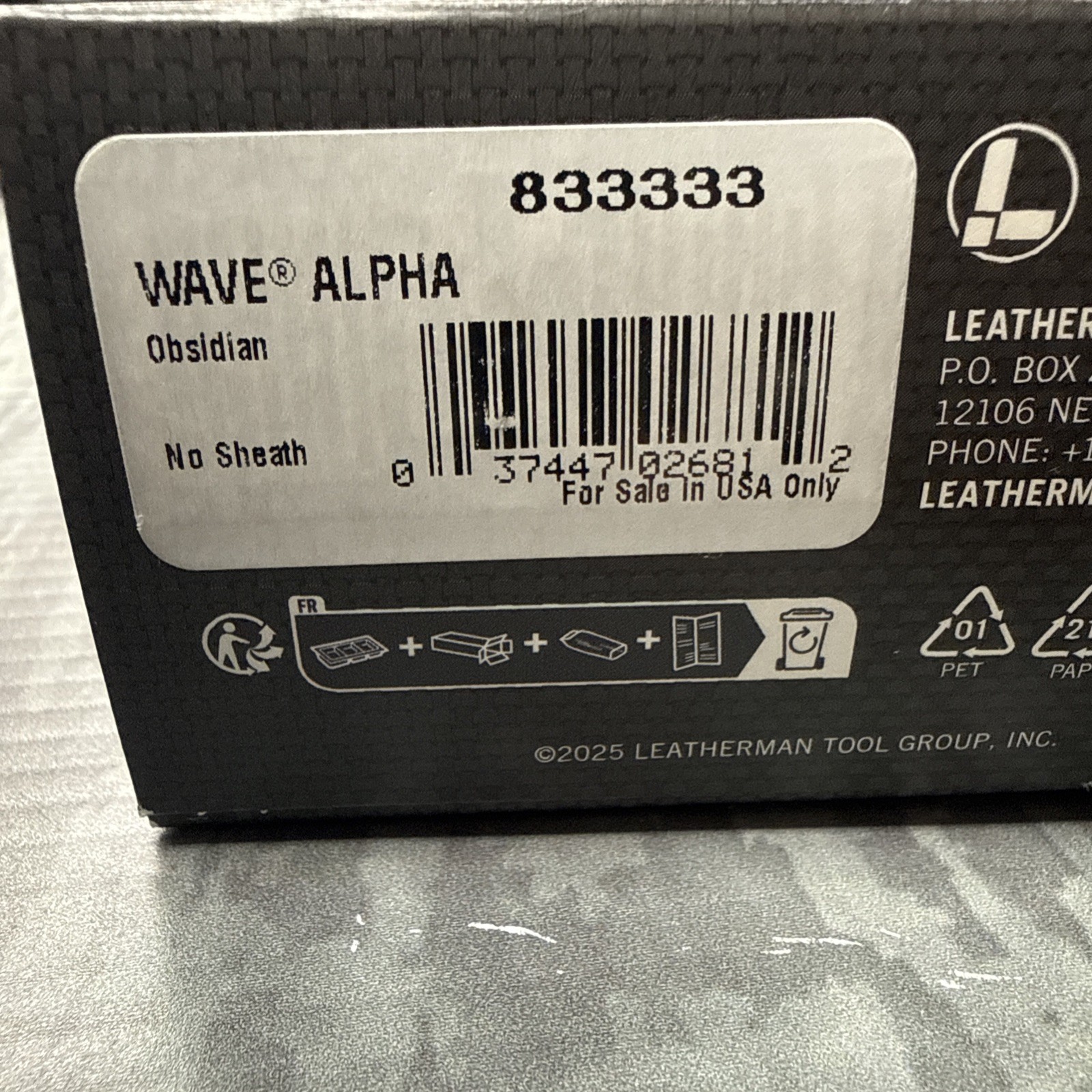Leatherman Wave Alpha Obsidian 16 Tools Magnacut Blade G10 Handles 833333