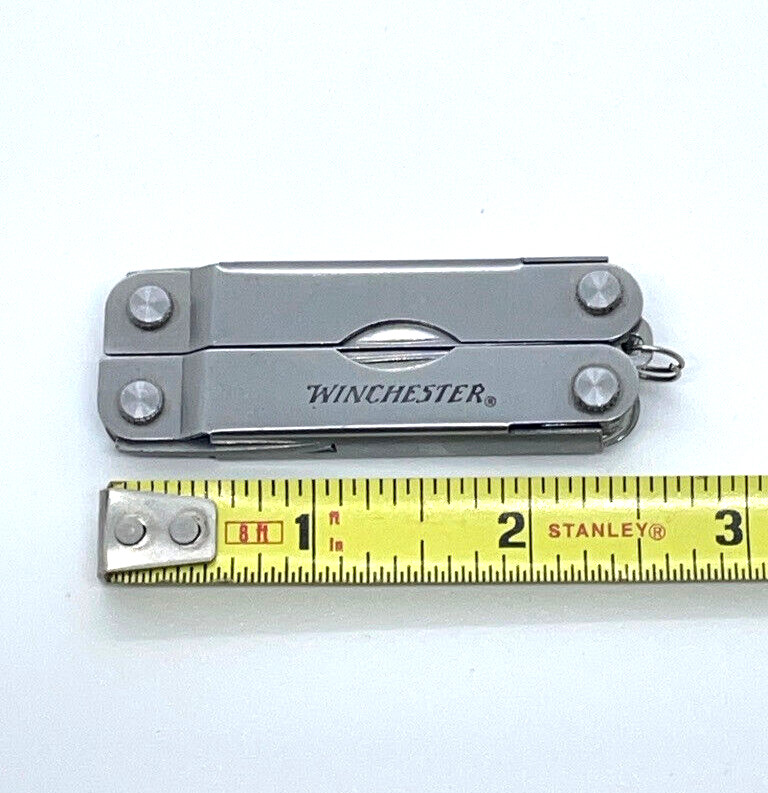 Winchester Mini Multi-Tool 8-in-1 Silver Scissors Knife Keychain Carry EDC