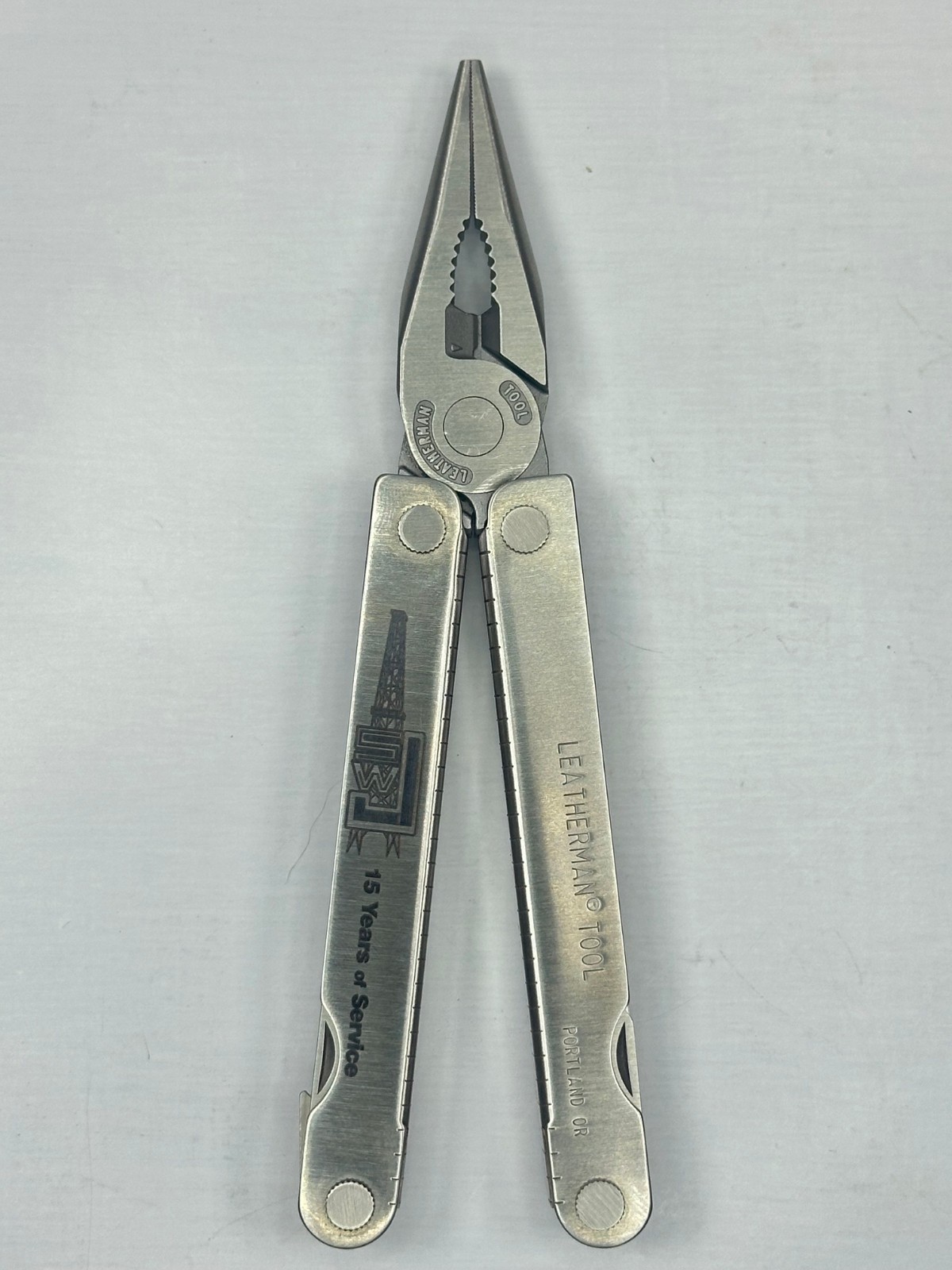 Vintage 2002 Leatherman Portland OR Multi Tool w/Nylon Sheath Oilfield 15 Years