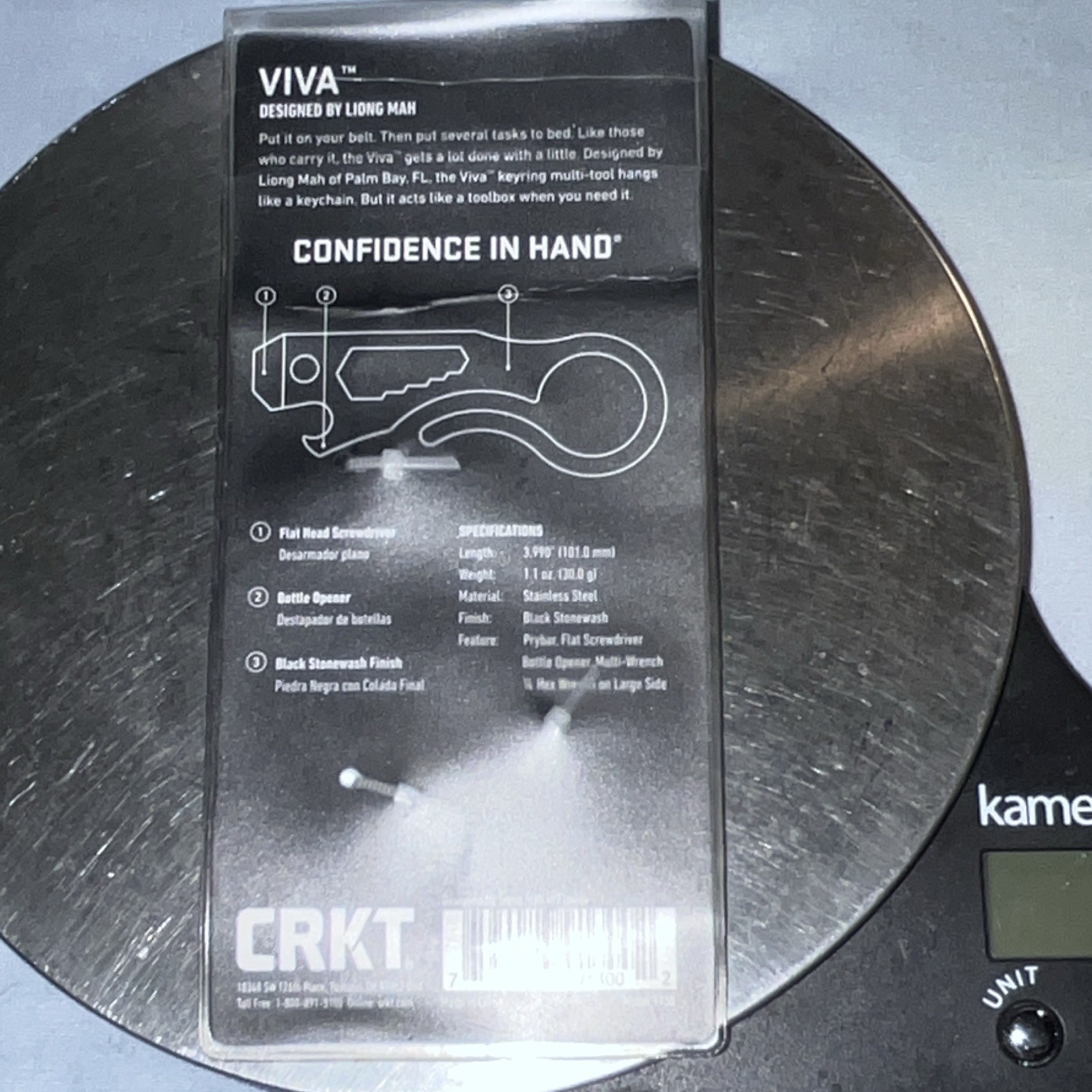 CRKT Viva Multi Tool ~ Flat Screwdriver Bottle Opener Multi Wrench ~ NEW