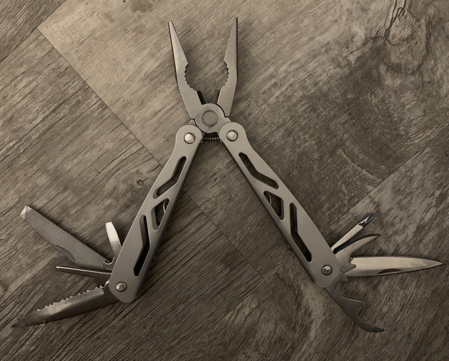 Ozark Trail Multi-Tool with Sheath Silver 12-in-1, Pliers, Wire Cutter, Knife