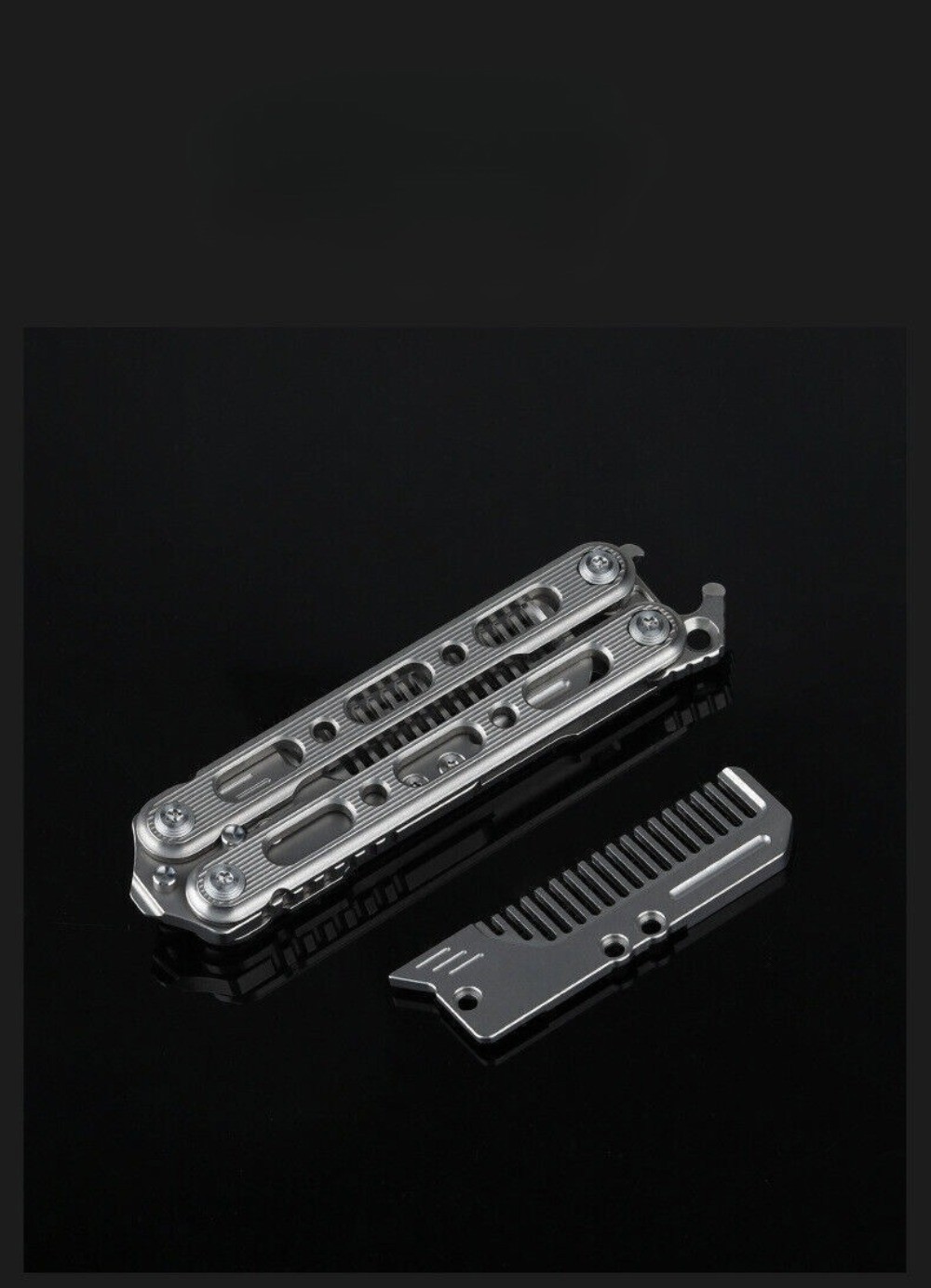 Titanium Alloy Folding Comb Portable EDC Outdoor Multi-funtion Tool Non Fade