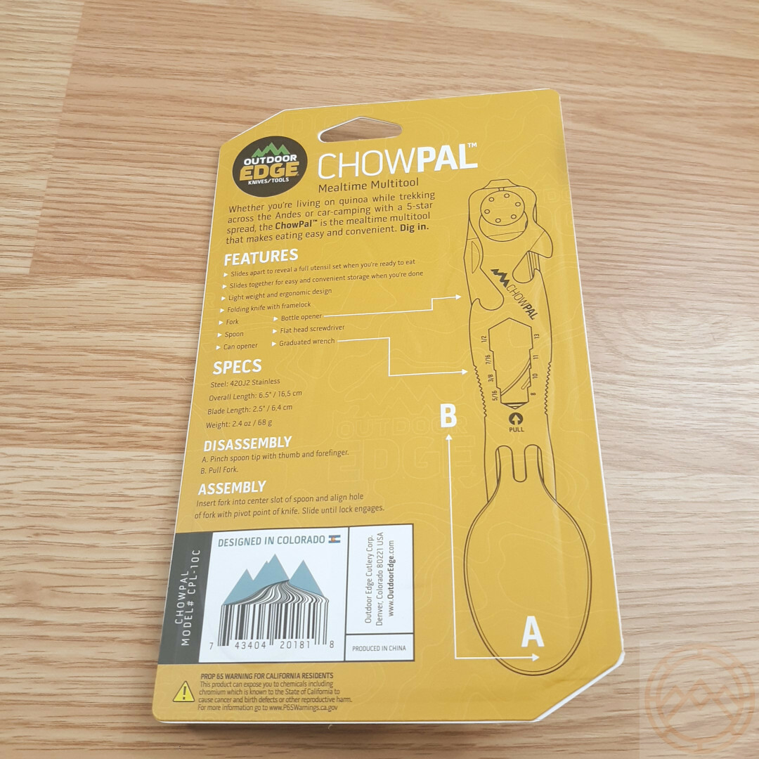 Outdoor Edge ChowPal Slide Apart Mealtime Multi Tool With 420J2 Stainless Steel
