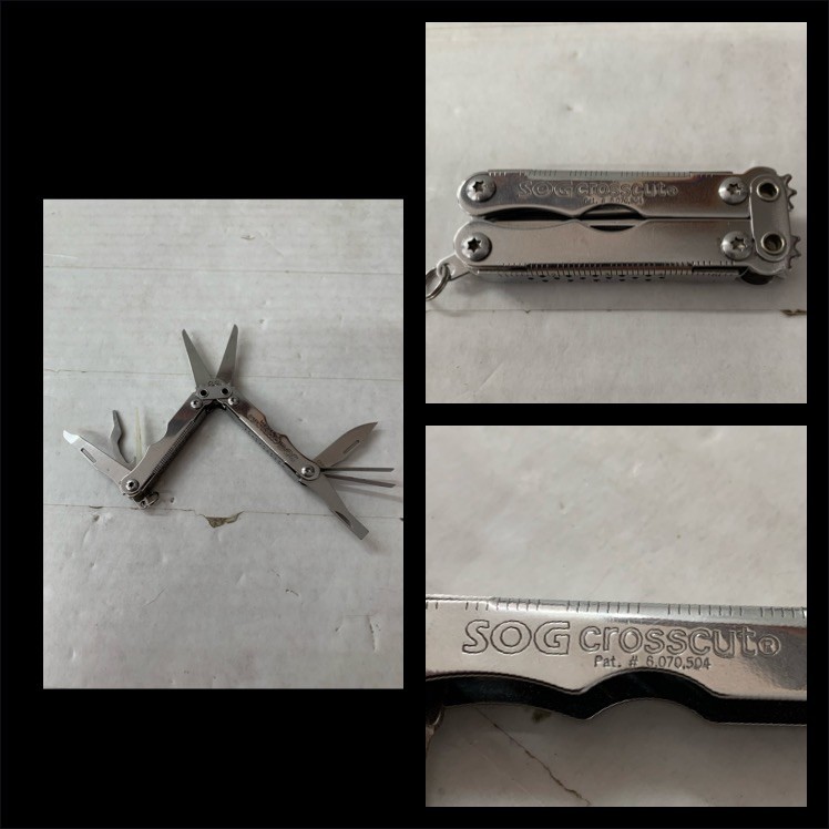 SOG Crosscut Stainless Steel Multi-Tool. Pliers Knife 8 Tools Total