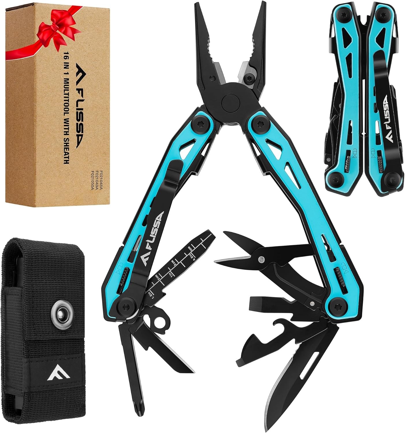 16-in-1 Pink Multi Tool Pliers Gifts Men Women Stainless Steel EDC Multitool W/