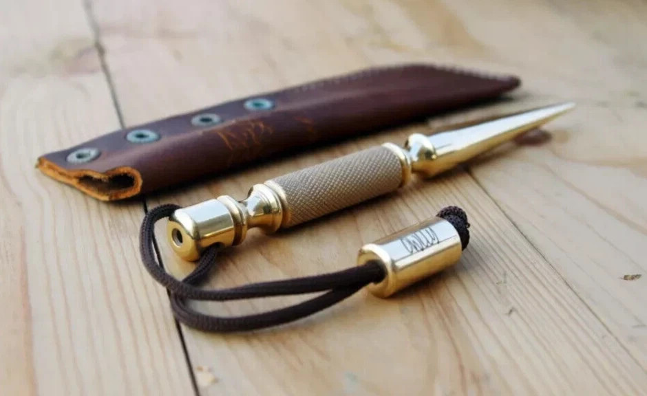 Solid Brass Kubotan Self Defense Keychain, EDC Tactical Tool, Personal Safety Ke
