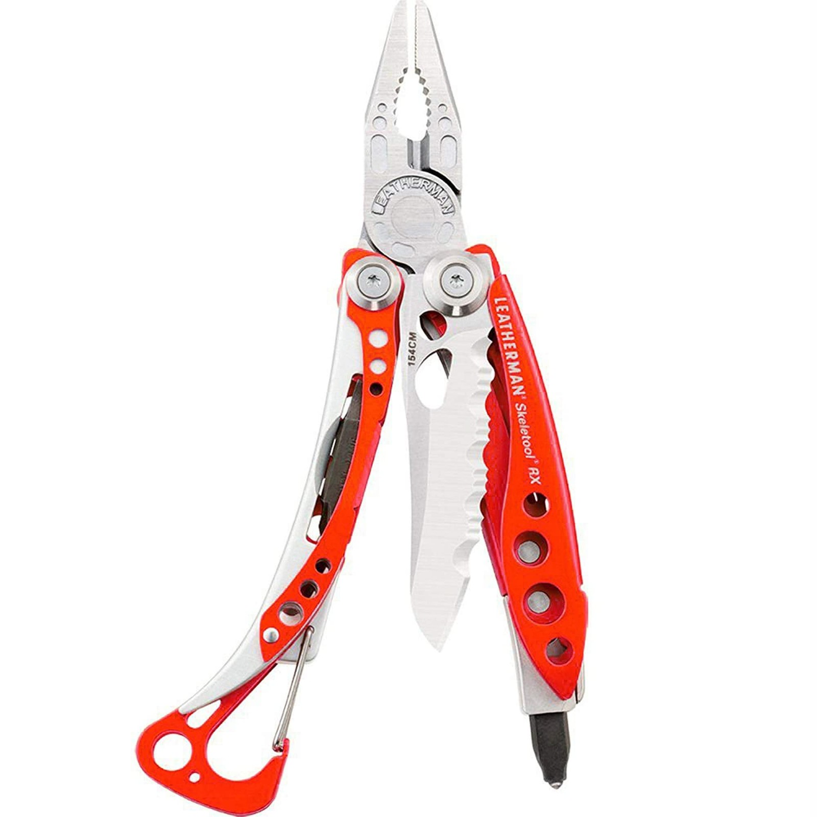Skeletool RX Multitool with Serrated Knife and Glass Breaker, Red