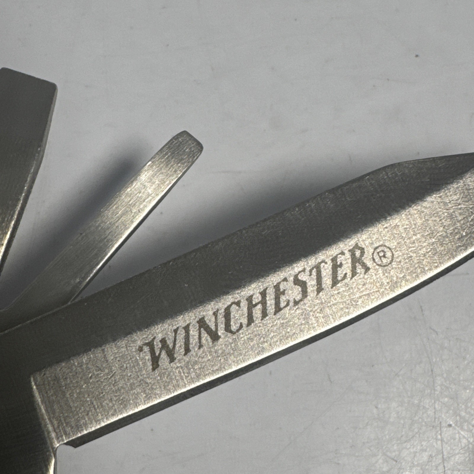 Winchester RARE Stainless Steel Multi-Tool Pocket Knife 9 N 1 + Sheath HTF Mint