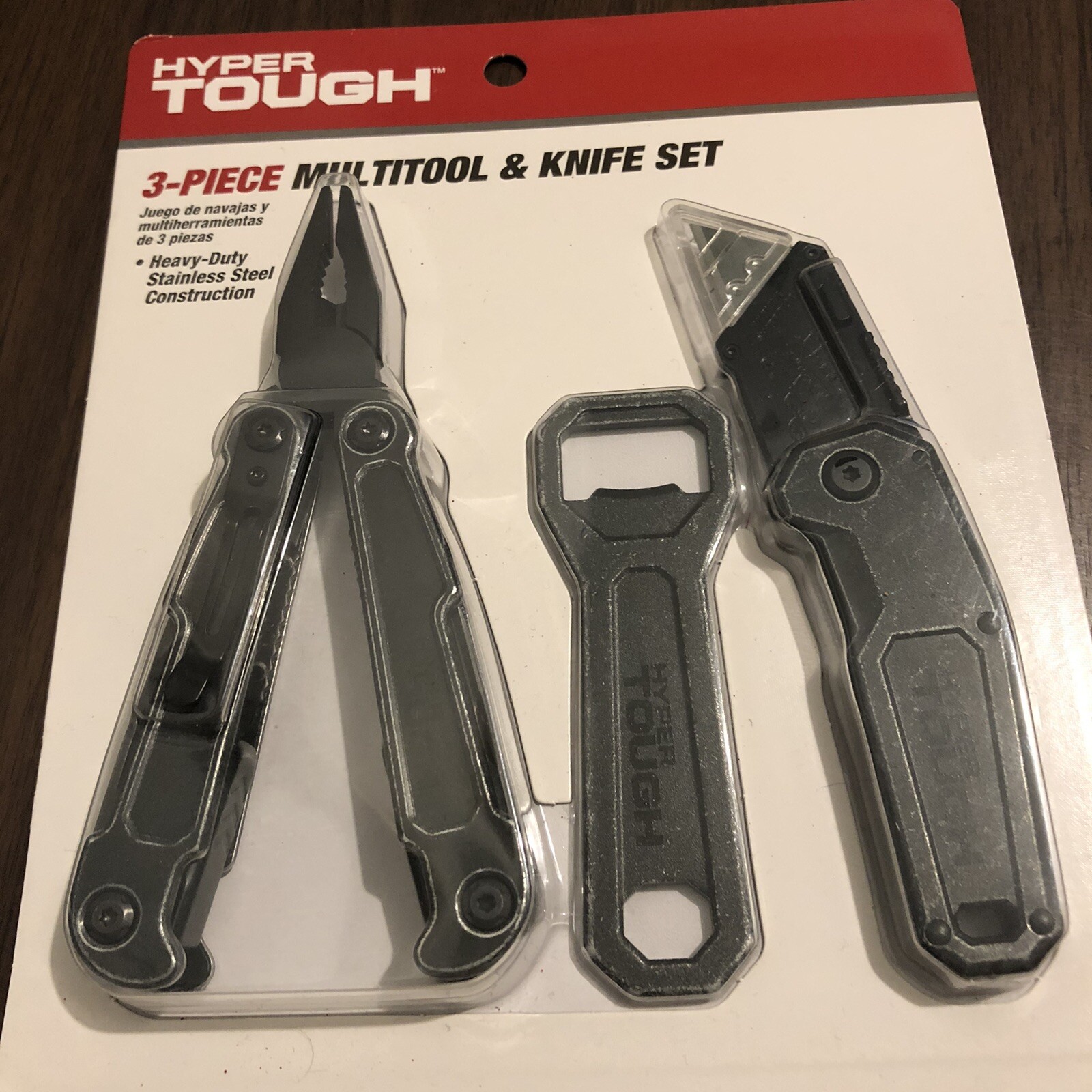 3 Piece Multi tool And Knife Hyper Tough-Duty Stainless Steel Construction