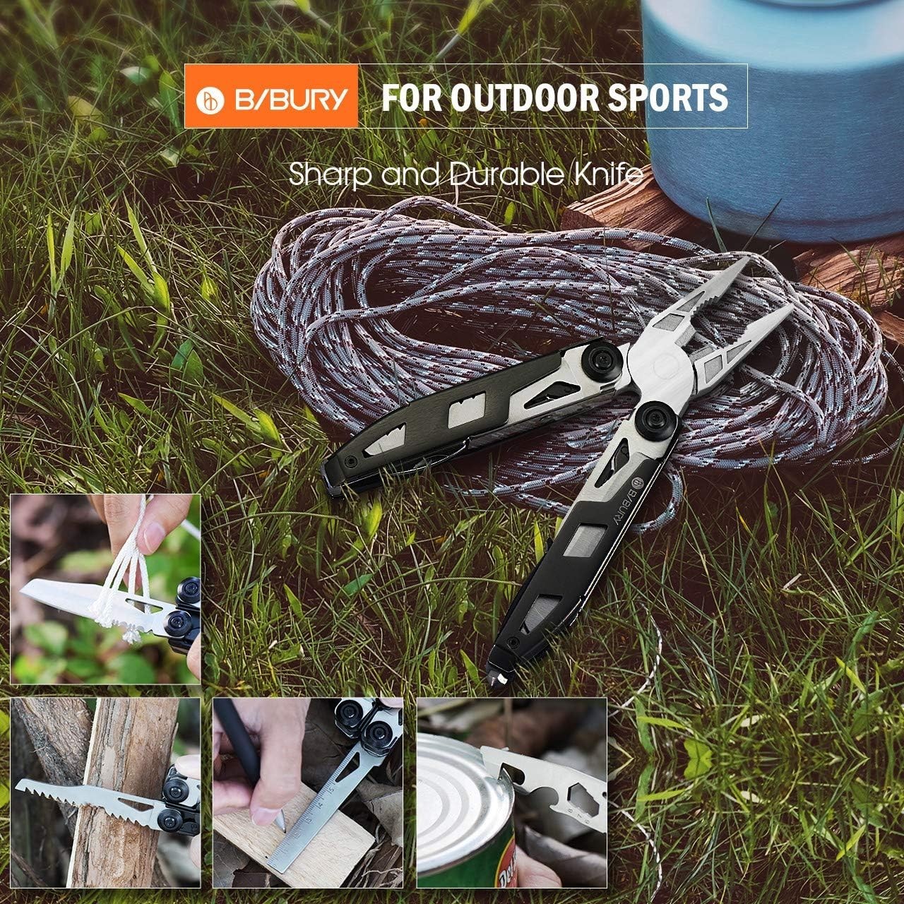 Versatile 18-in-1 Multitool with Safety Hammer – Perfect for Camping & Repairs