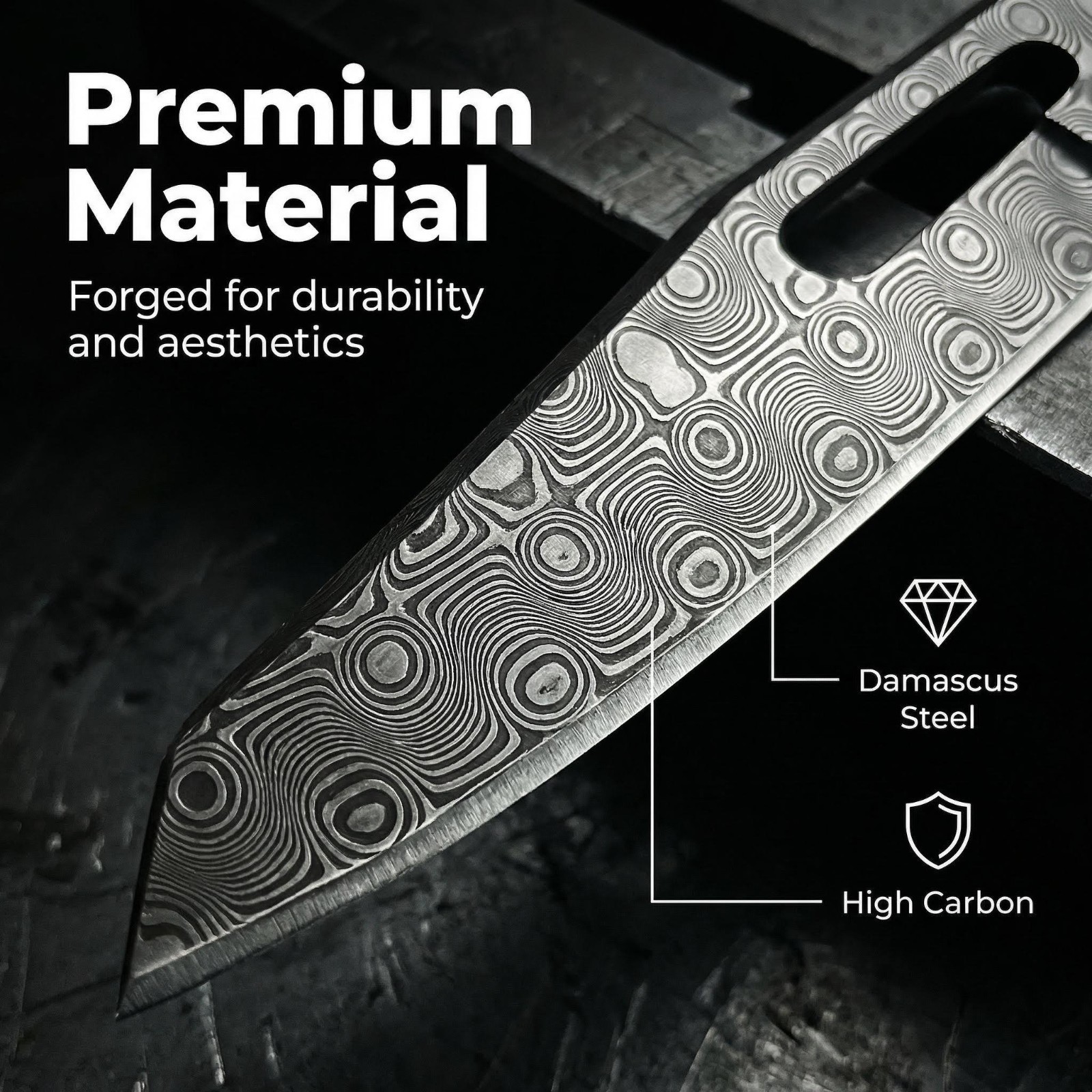 [USA STOCK] VG10 Damascus Replacement Blade for Leatherman Signal 60+ HRC EDC
