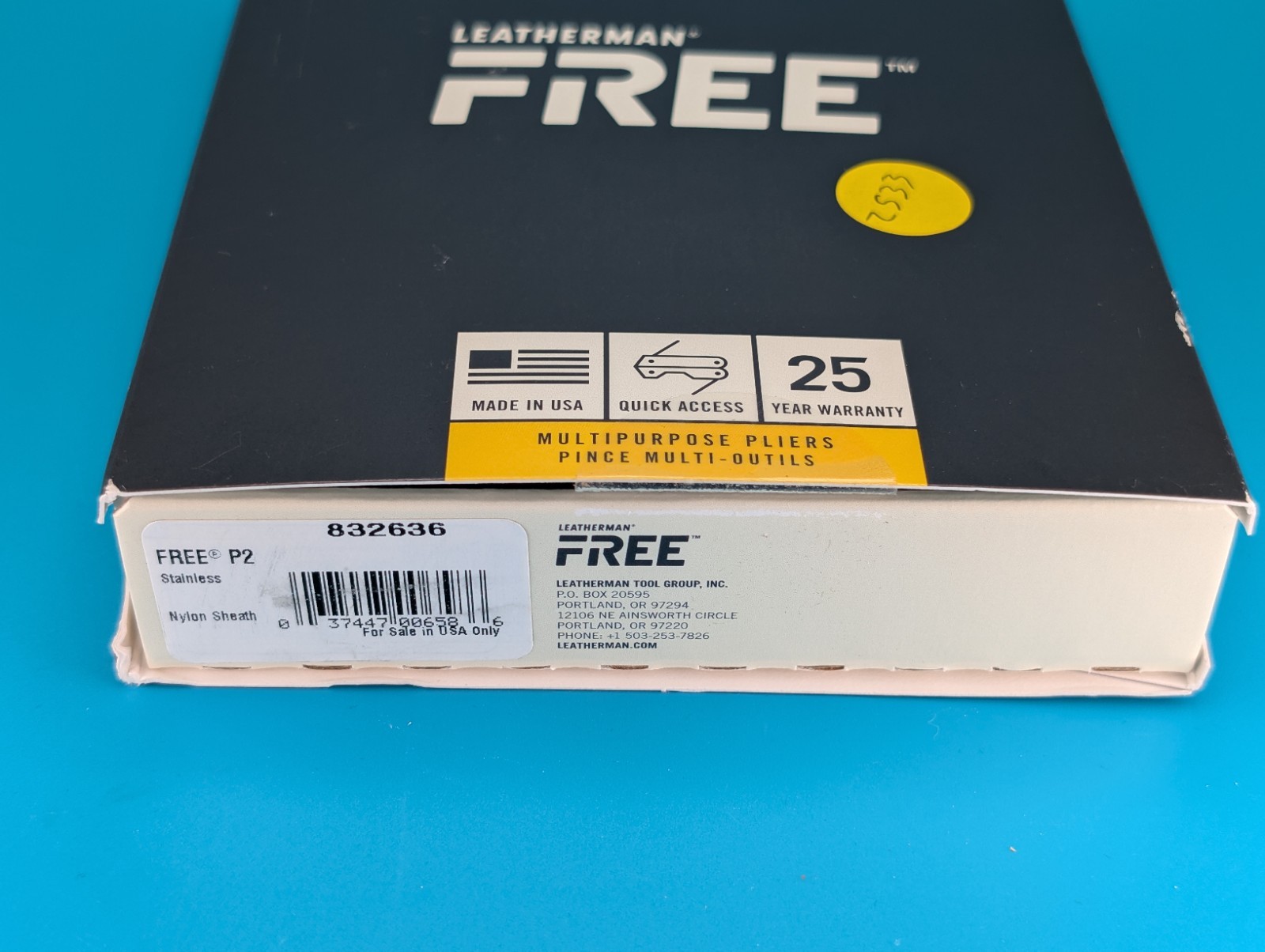 Leatherman FREE P2 Stainless Multi-Tool! WITH SHEATH! NEW IN BOX! RETIRED!
