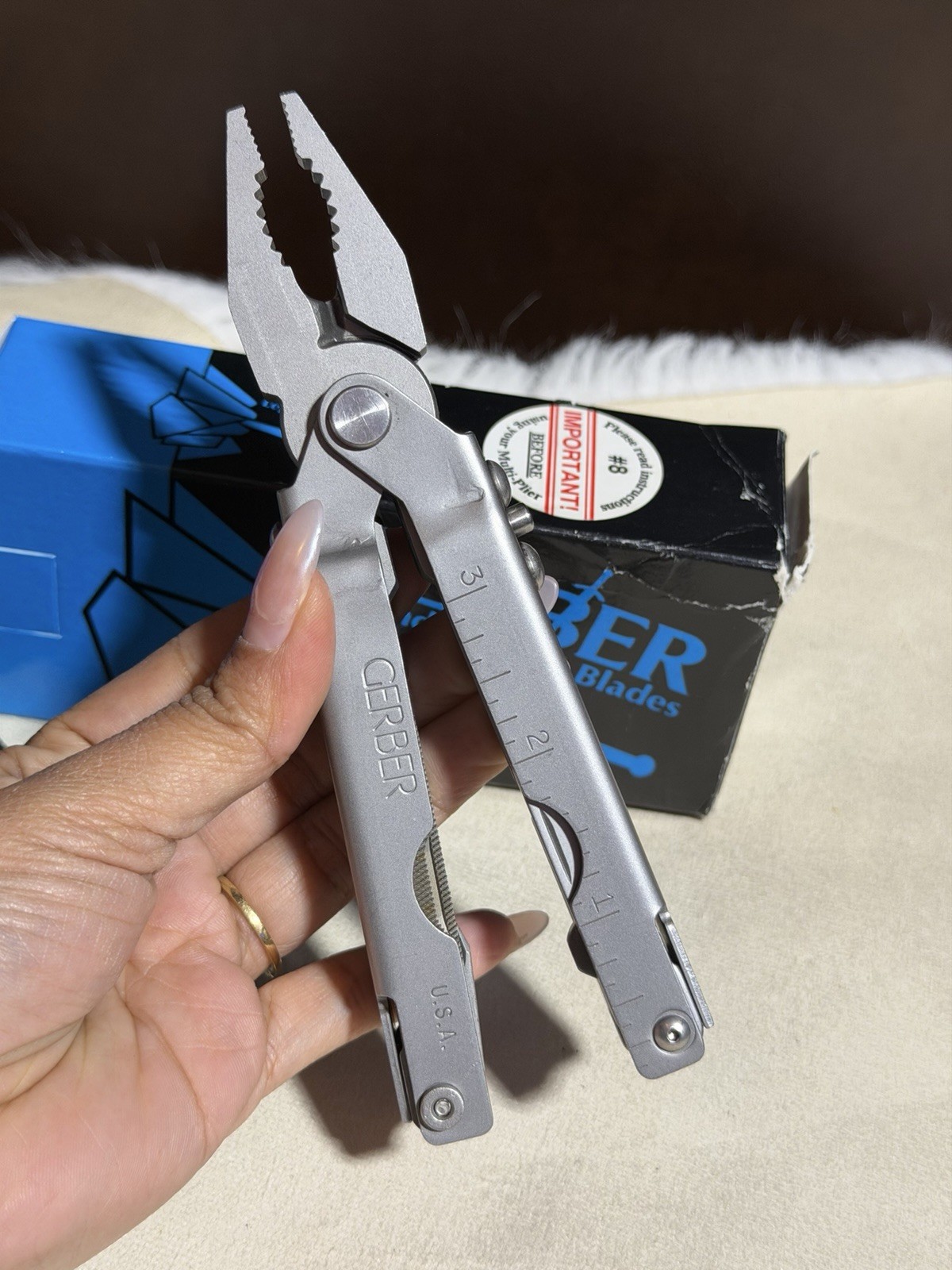 Vintage Gerber Multi-Plier 55800 Stainless Multi-Tool W/ Sheath Box USA