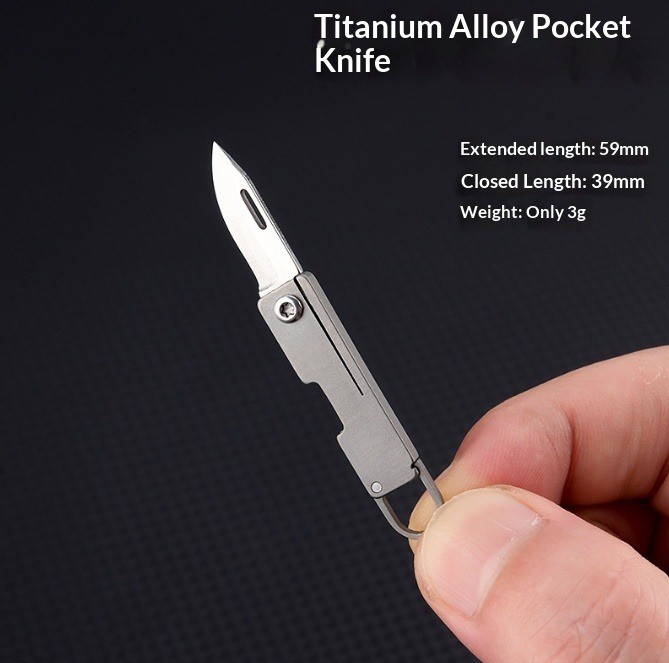 Titanium alloy Keychain EDC tools Pendant/Zipper/Survival/Self rescue