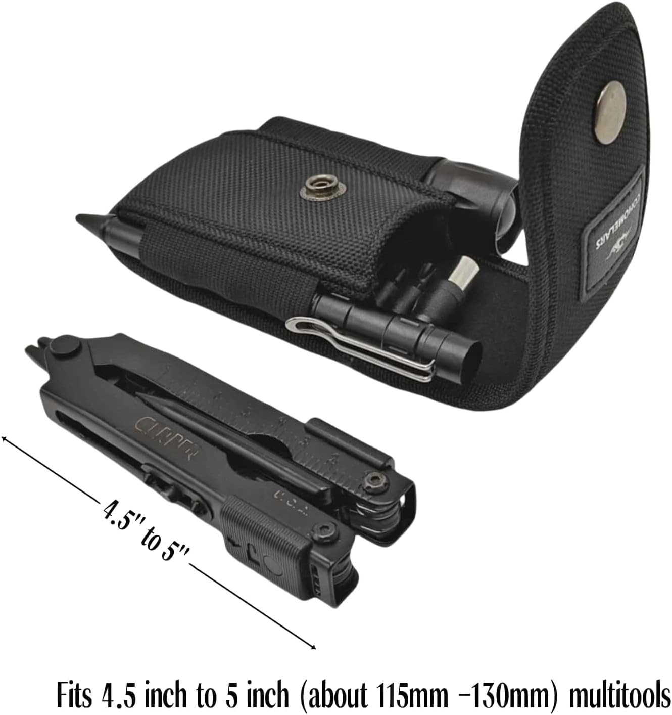 Multitool Nylon Sheath for 4.5” to 5” Multitool- Horizontally and Verticall…
