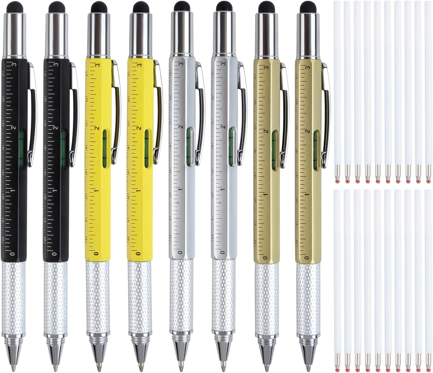 8 Pieces Gift Pen for Men 6 in 1 Multitool Tech Tool Pen Screwdriver Pen With