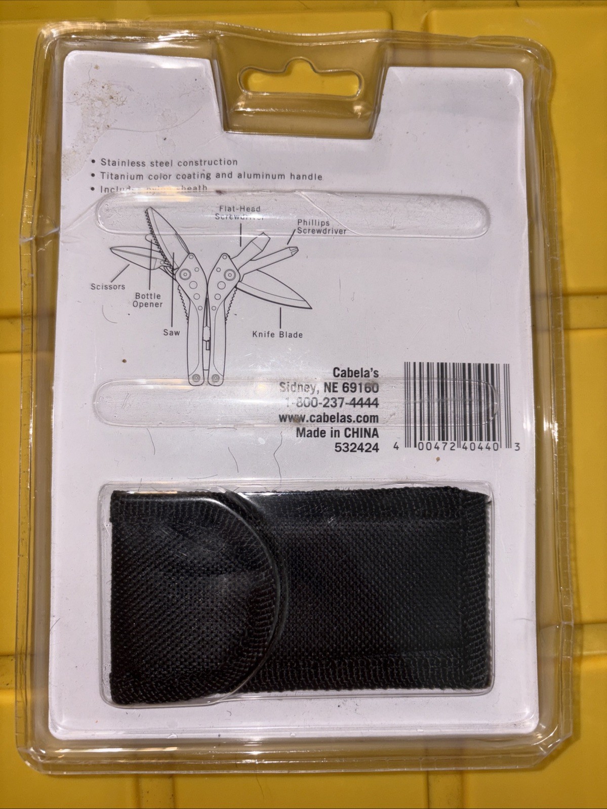 Cabela’s Multitool Purple 3” Closed 3.875” Overall 3.8 Oz
