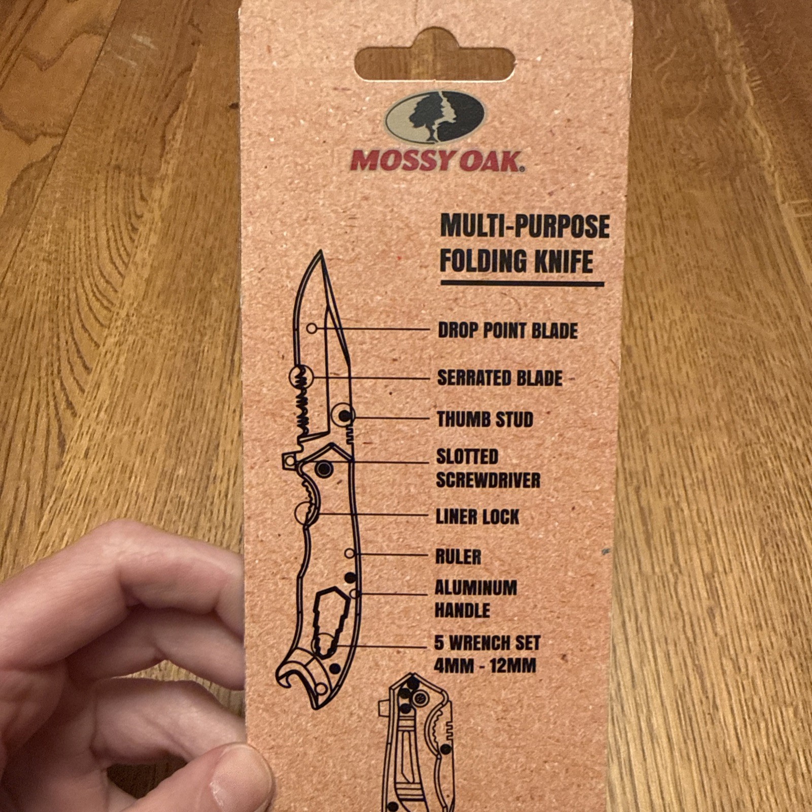 MOSSY OAK Multi-Purpose Folding Knife Pocket Knife Serrated Blad