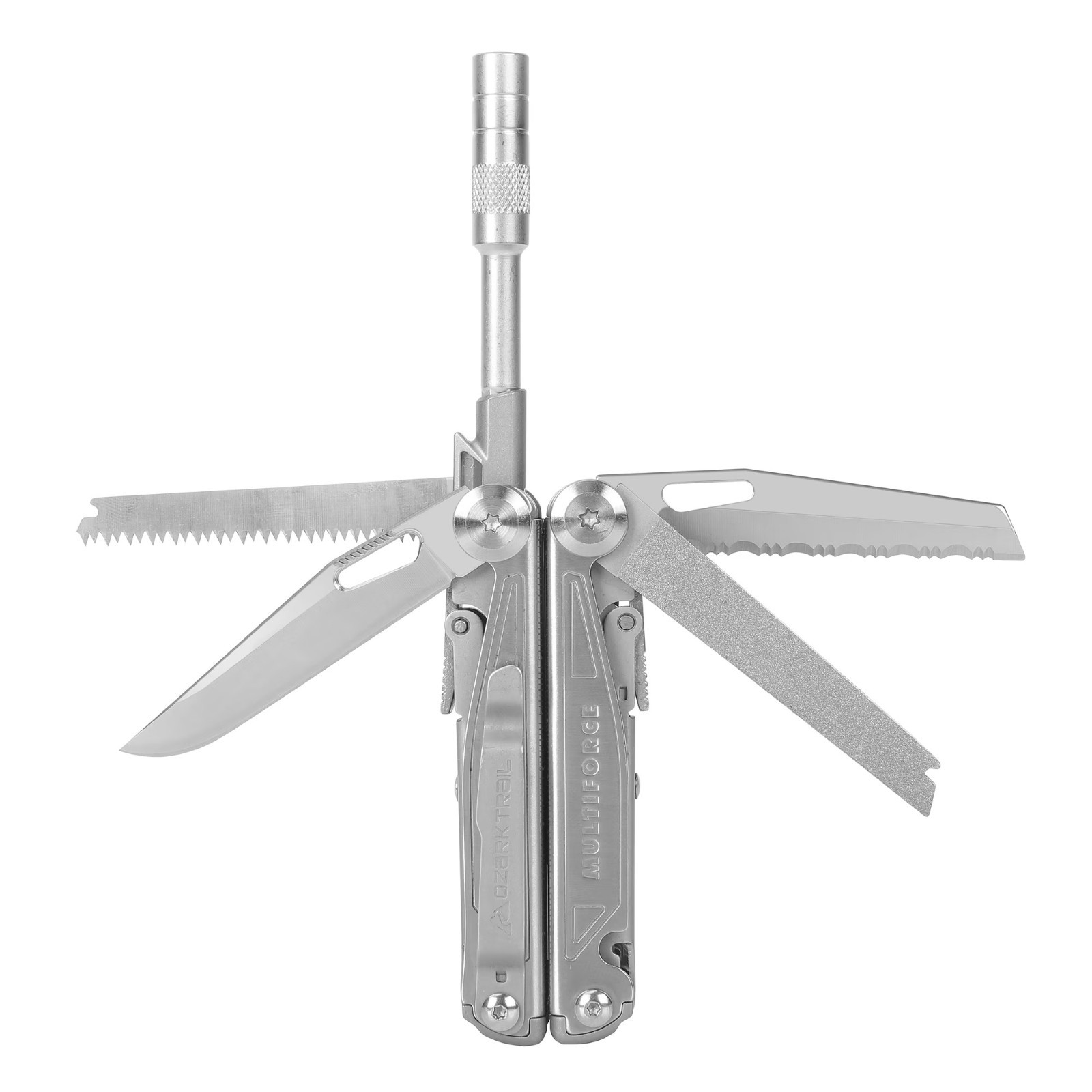 Ozark Trail Multiforce 18-in-1 Premium Multi-Tool, Stainless Steel for Camping &