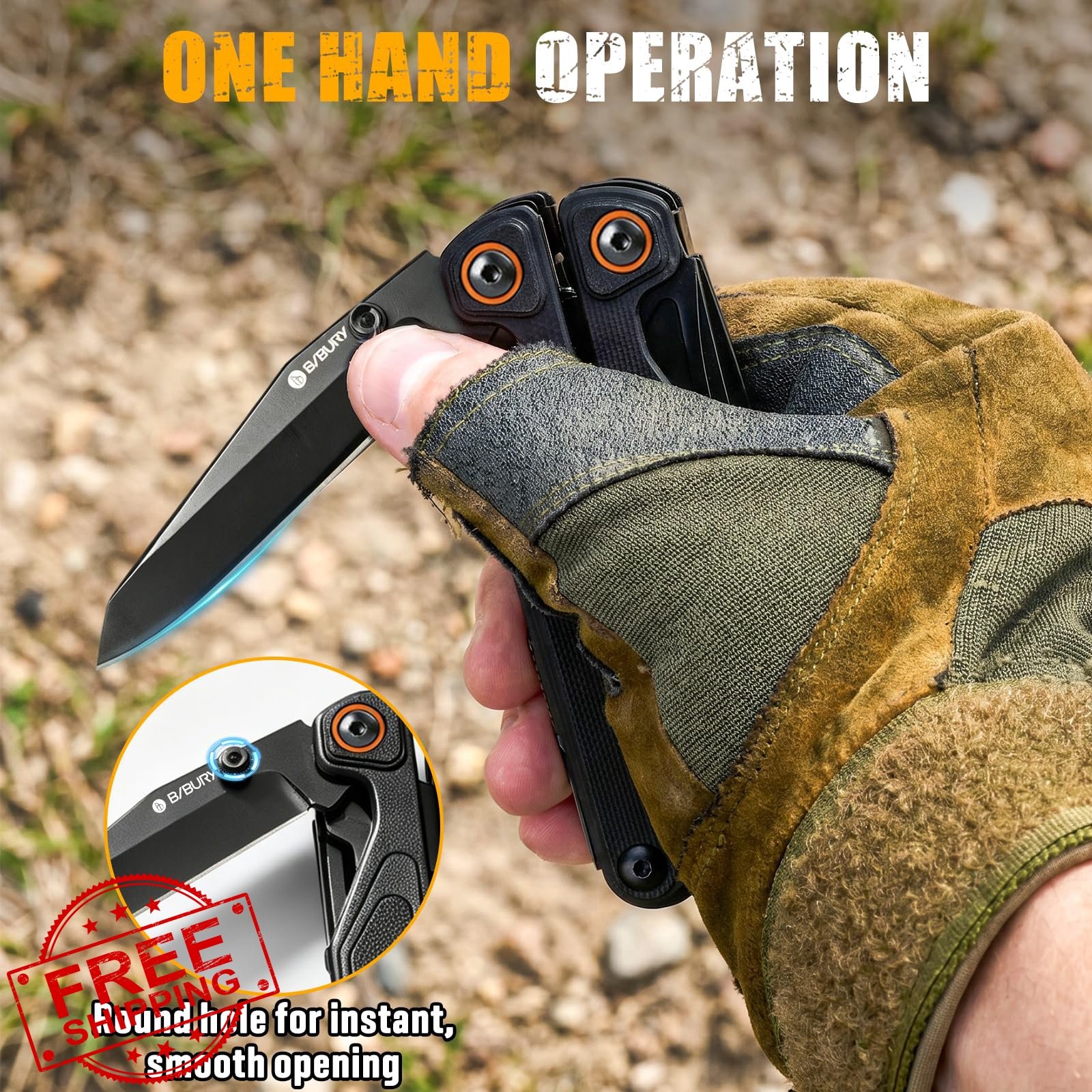 BIBURY G10 Multitool Pliers Black EDC 25-in-1