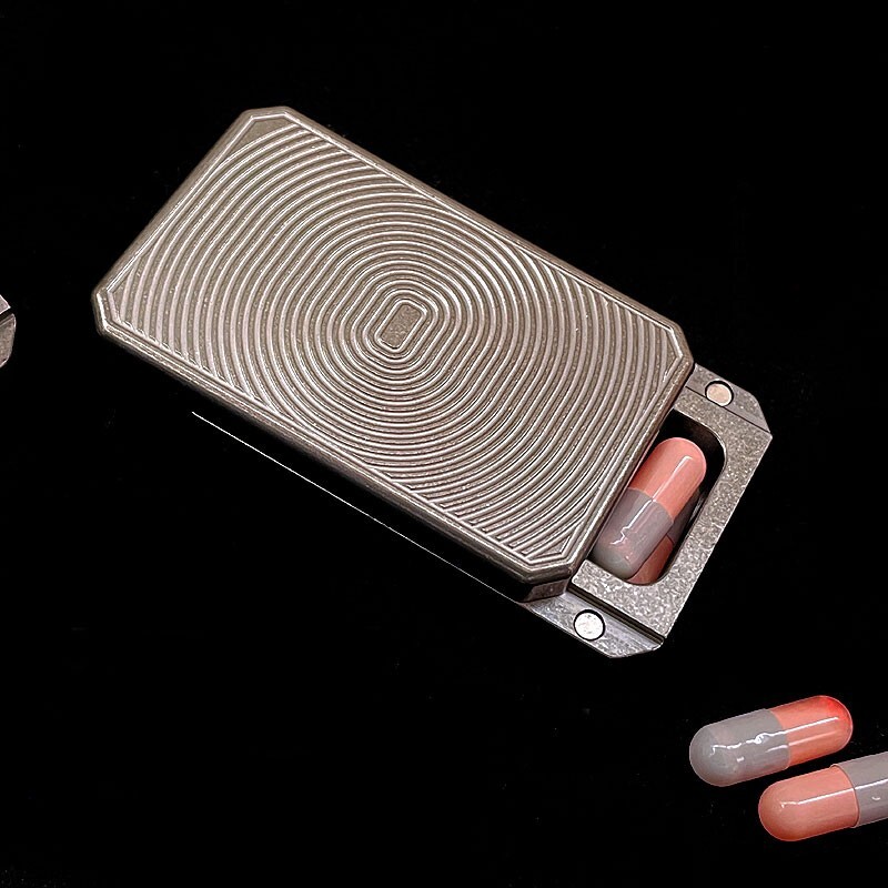 Titanium Alloy Clicker Storage Case Fidget Gadgets Candy Pill Cigarette EDC Box