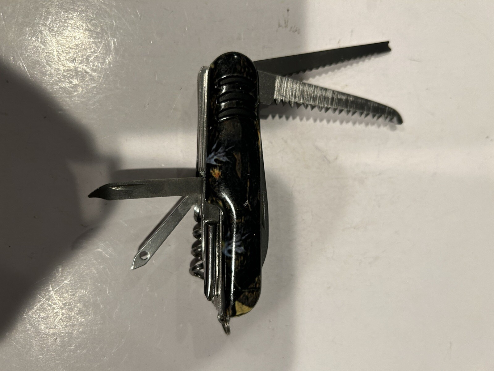 Multi Tool SAK Camo Plastic Handle Scissors Corkscrew