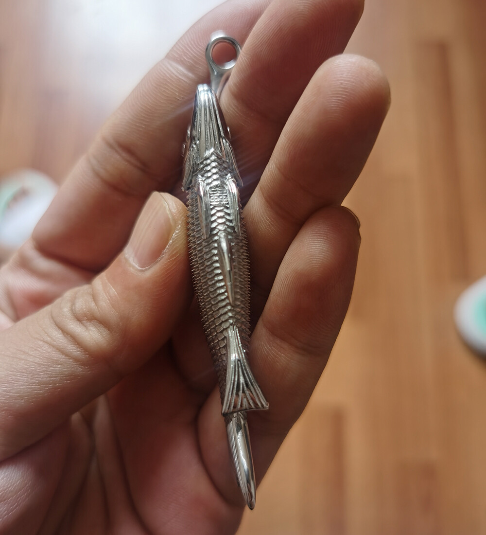 EDC Stainless Steel Creative Fish Hook Fishing Car Keychain Decoration Opener