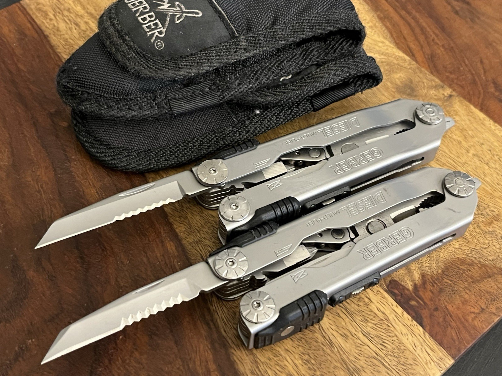 Gerber Multi Tool DIESEL SUPER Nice! w/Gerber Sheath TSA Confiscated (Lot Of 2)