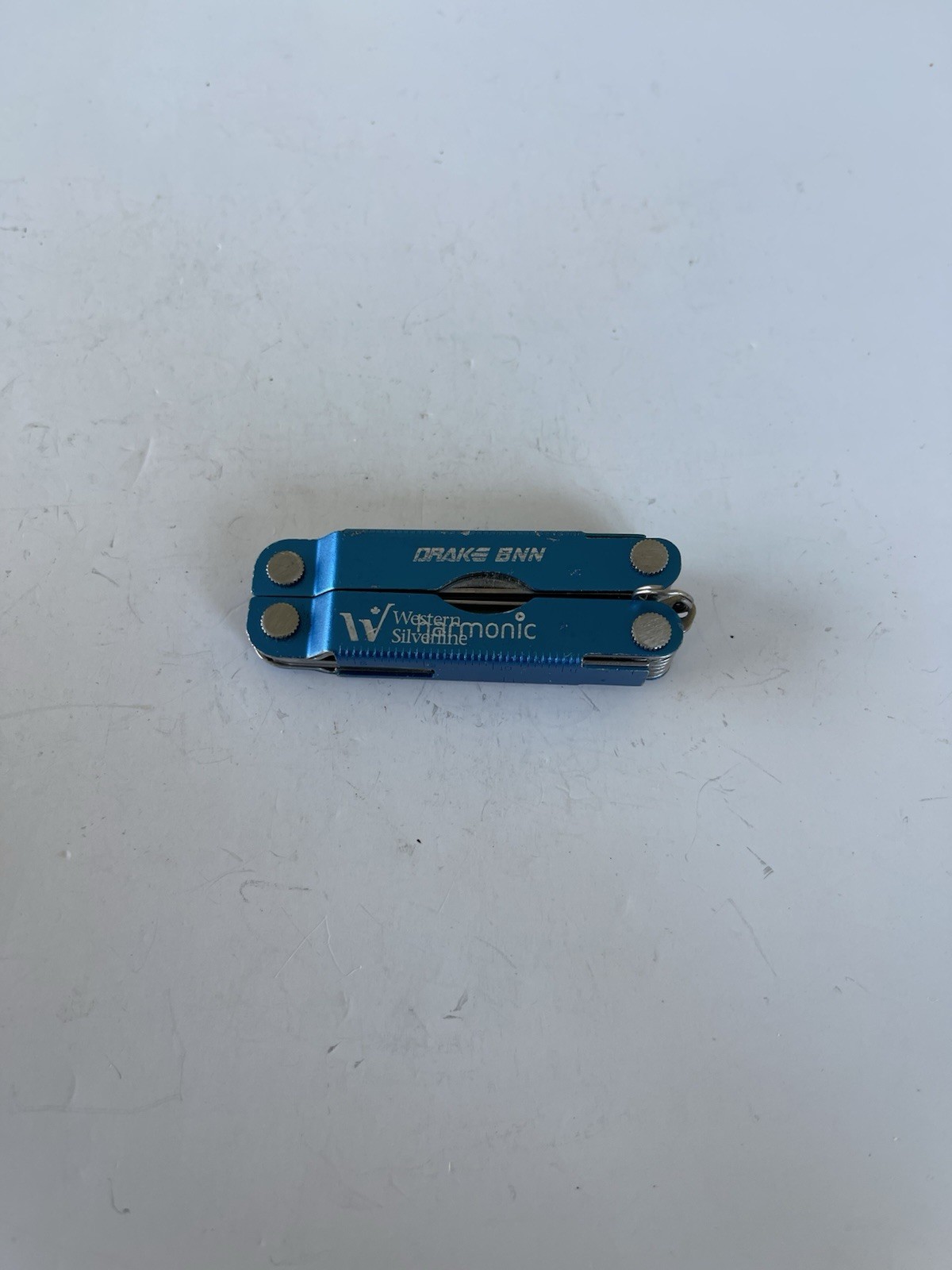 Leatherman Micra Multi Tool Stainless Navy Blue ,Scissors, Plain Edge, Fast Ship