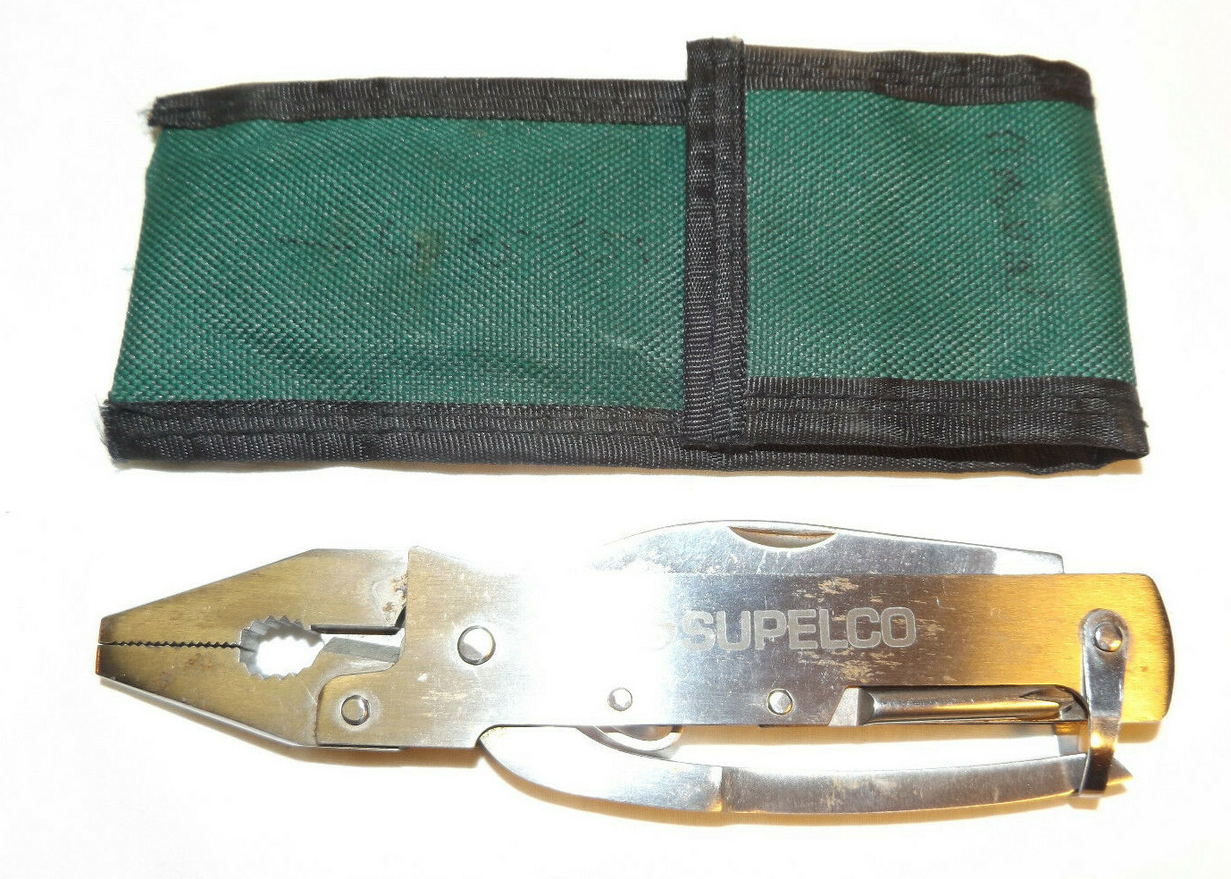 BARLOW MULTI TOOL w PLIERS Advertising SUPELCO Stainless Steel w SHEATH