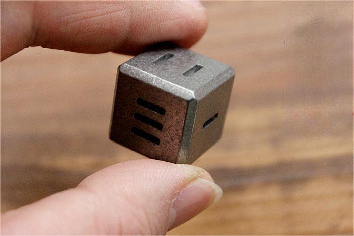 1PC Solid TC4 Titanium Dice EDC Toy Bar Entertainment Reusable Metal Ice Cube
