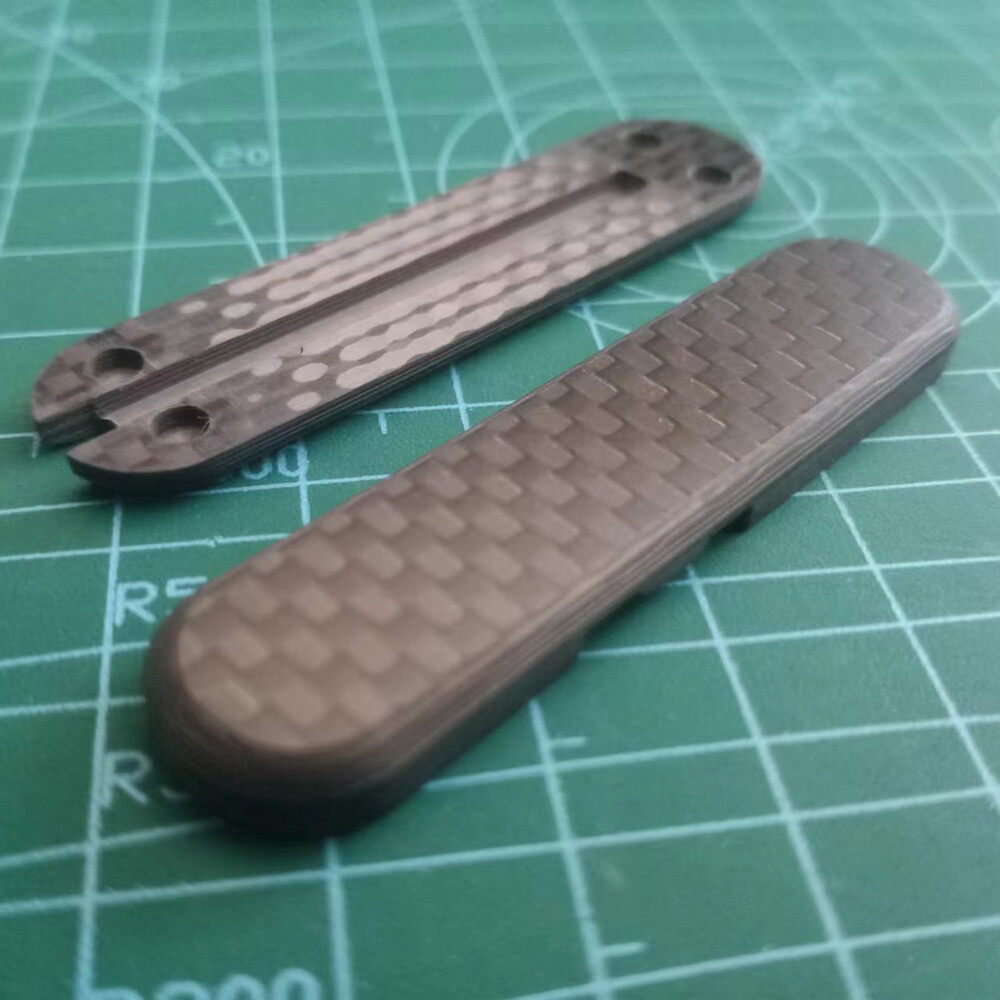 2PCS Full-Featured Carbon Fiber Scales Patch for 58mm Victorinox Swiss New