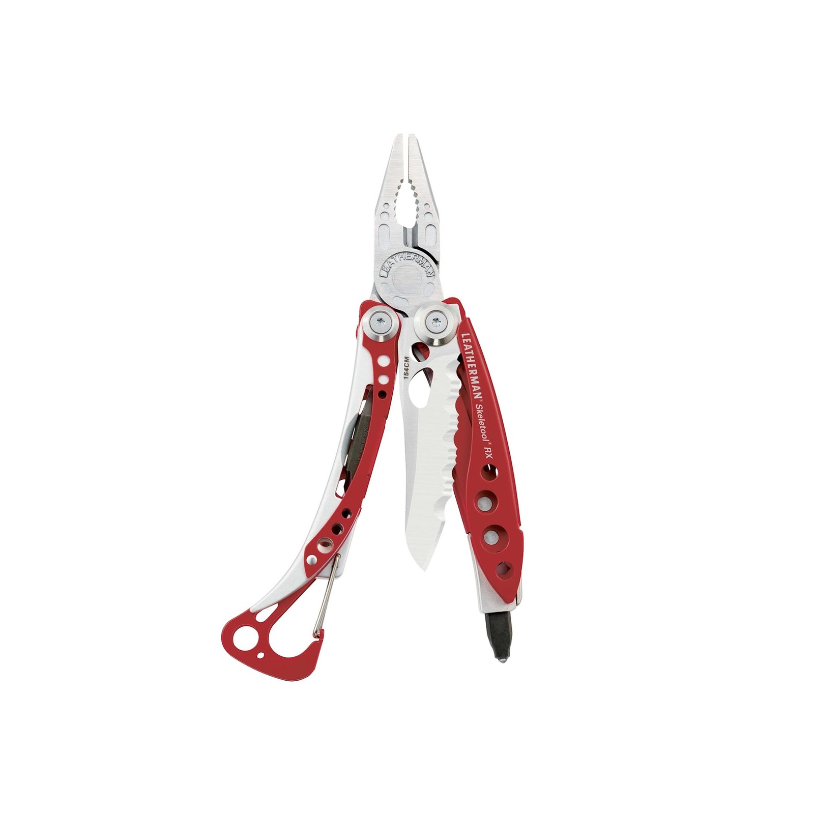LEATHERMAN Skeletool RX Multitool Serrated Knife & Glass Breaker, Red/Orange